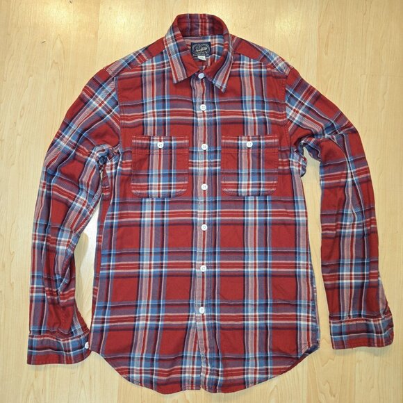 Men's JCrew Red and Blue Plaid Shirt - Picture 1 of 3